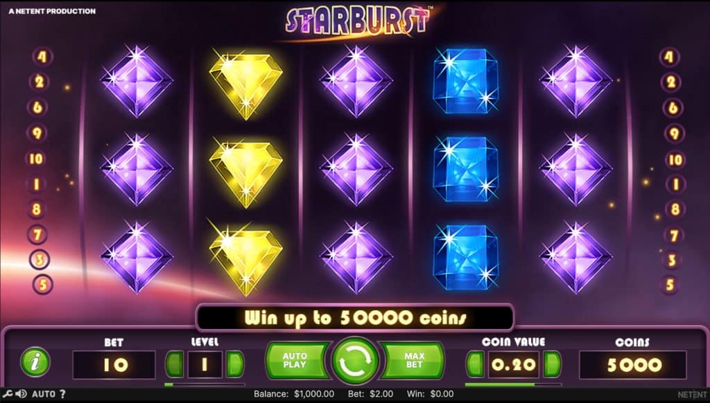 Starburst spilleautomat