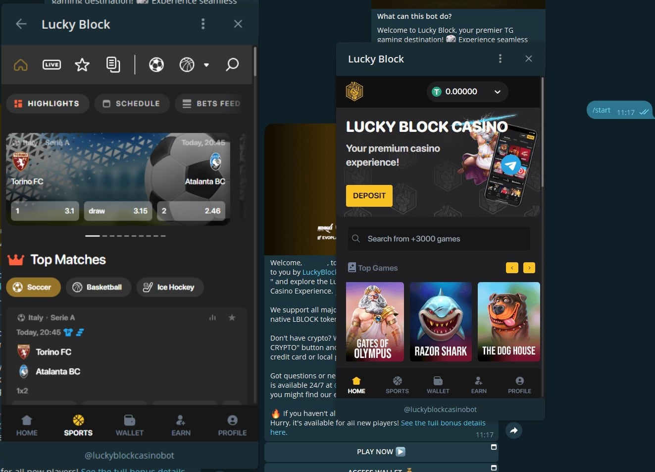 Lucky Block Telegram Casino