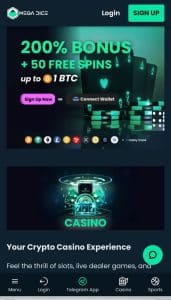 Mega Dice Casino Telegram Sikrebetting
