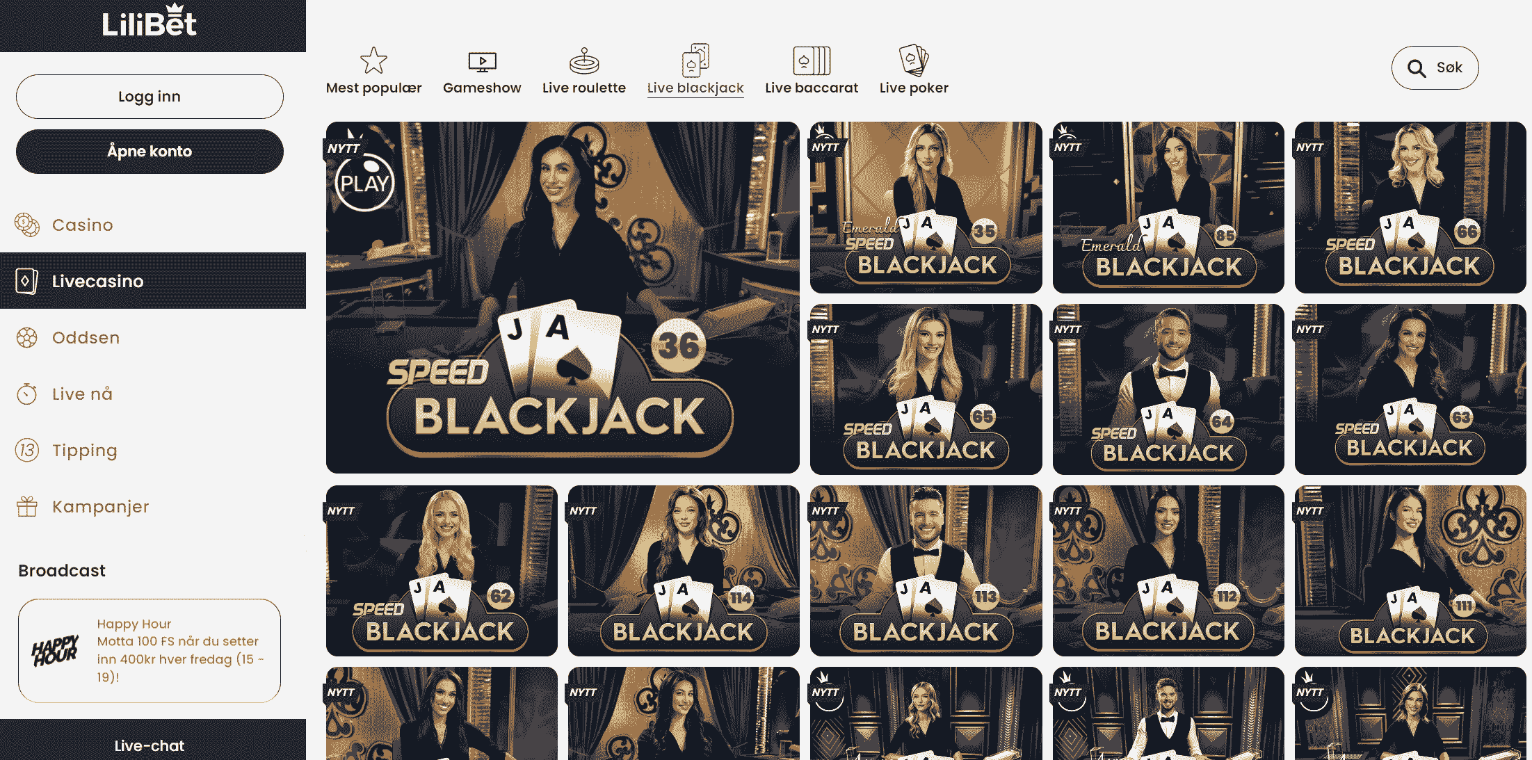 Lilibet Blackjack casino.