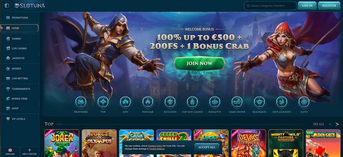 slotuna casino med velkomstbonus