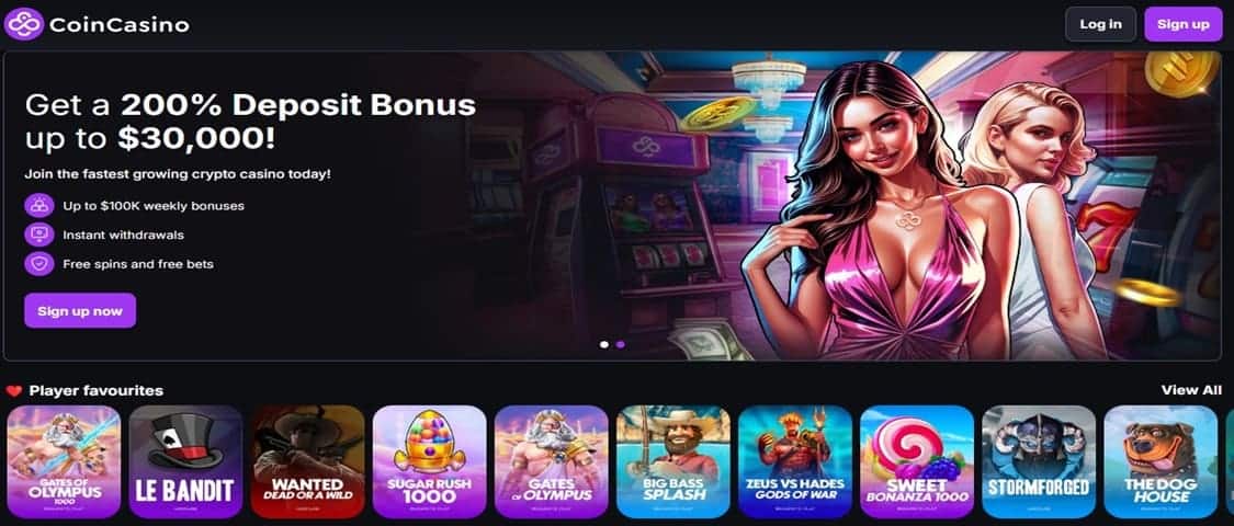 Spill på et Norsk live casino hos CoinCasino