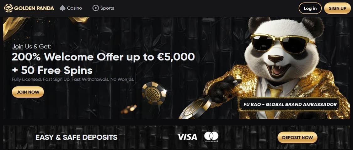 betalingsmetoder tilgjengelig for innskudd på goldenpanda casino