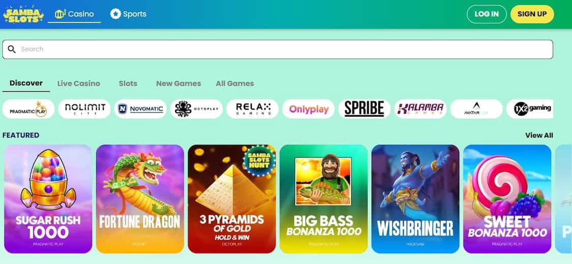 mest populære spill og spillutviklere på samba slots