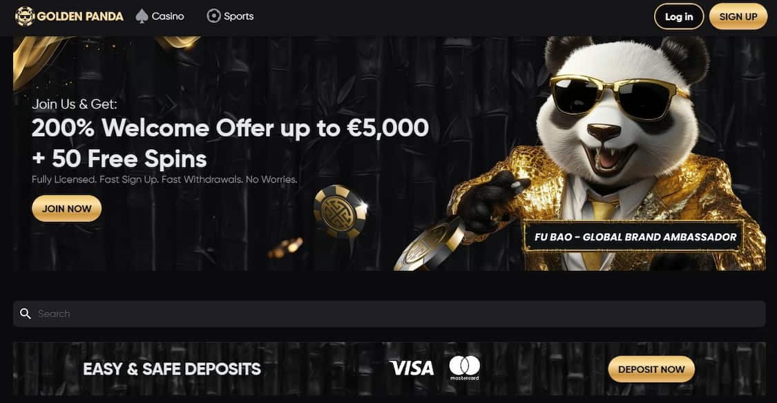 golden panda betting side med 200 % bonus