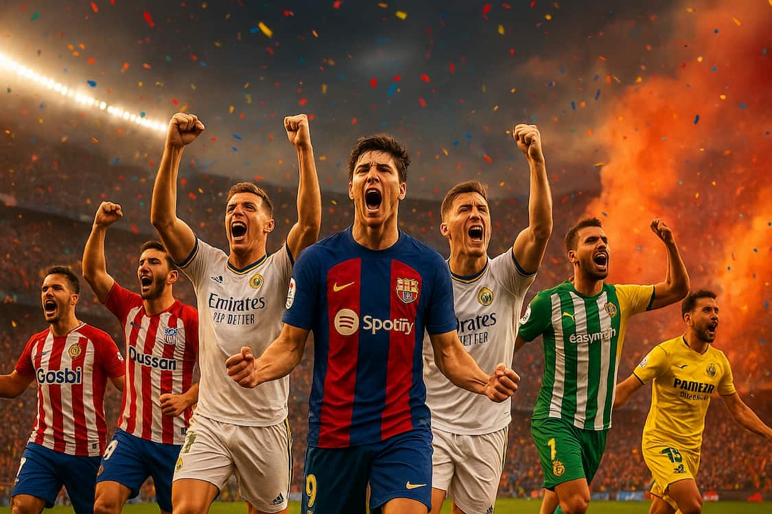 kjente spillere i la liga som jubler etter seier