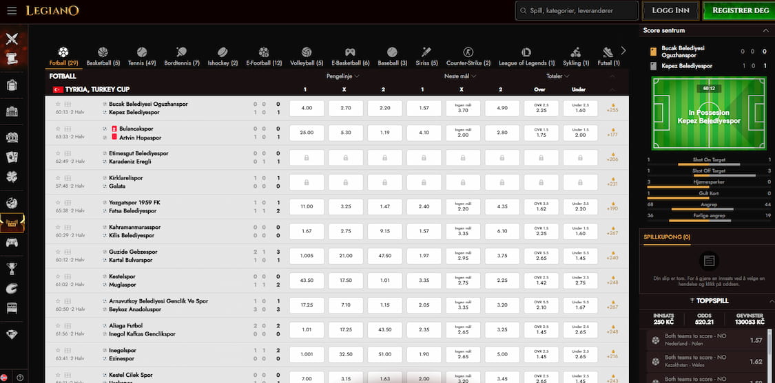 legiano live betting