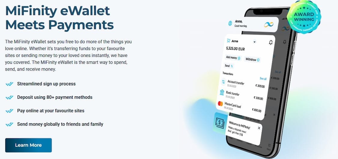 Viser hvordan mifinity betaling fungerer på mobil