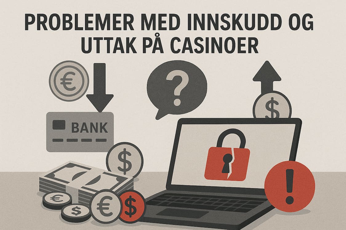 illustrerer problemer med innskudd og uttak på casino i Norge