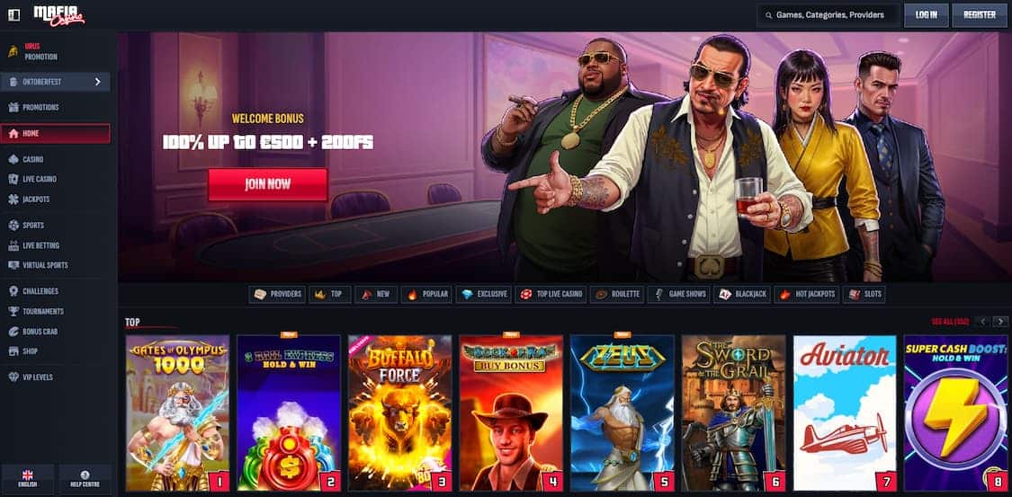 mafia casino forside
