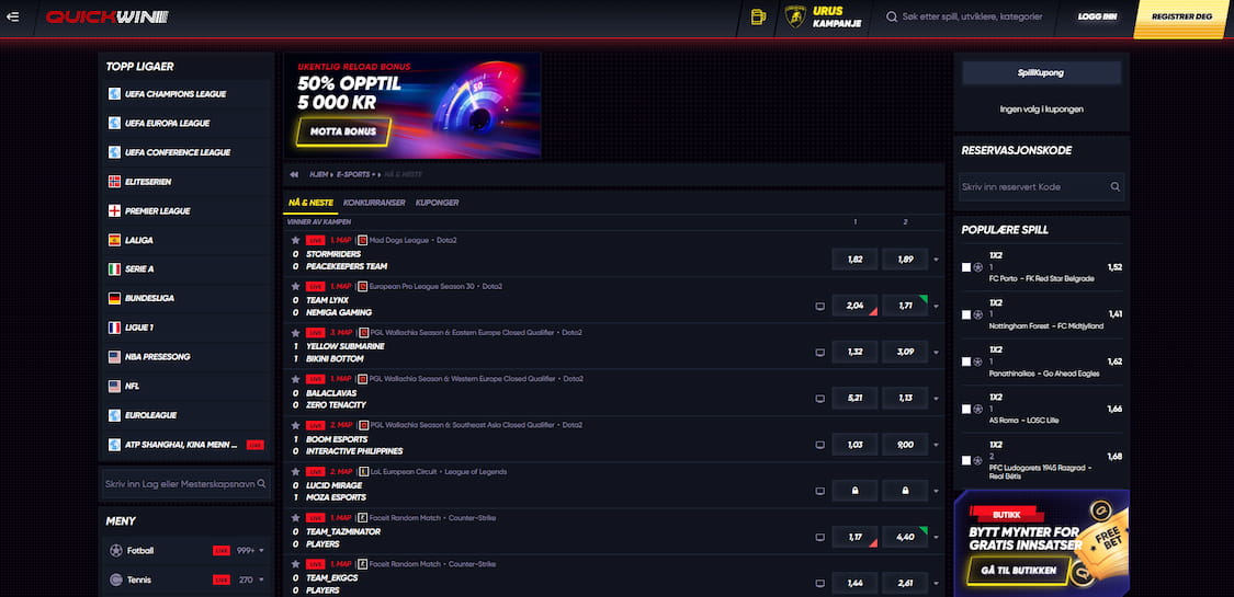 quickwin esport bettingside