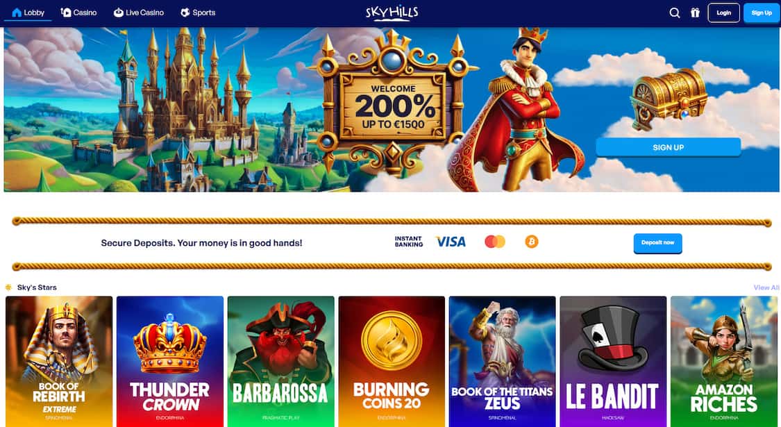 skyhills casino forside