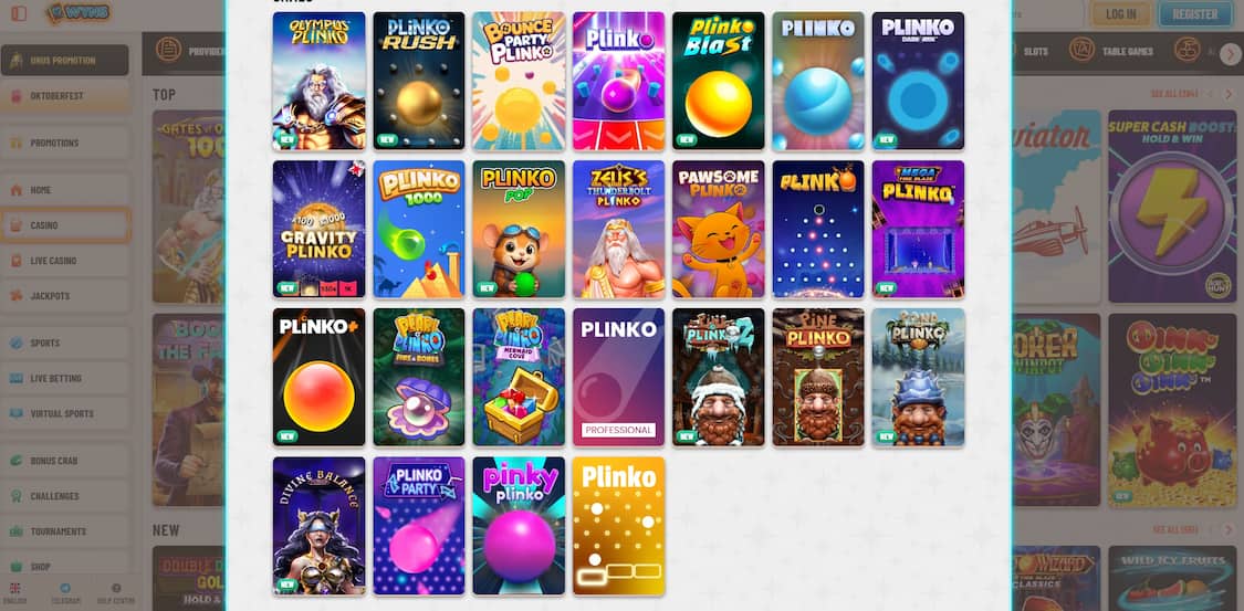 wyns casino plinko spill tilgjengelig