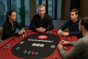 fire deltakere i coinpoker pokerturnering