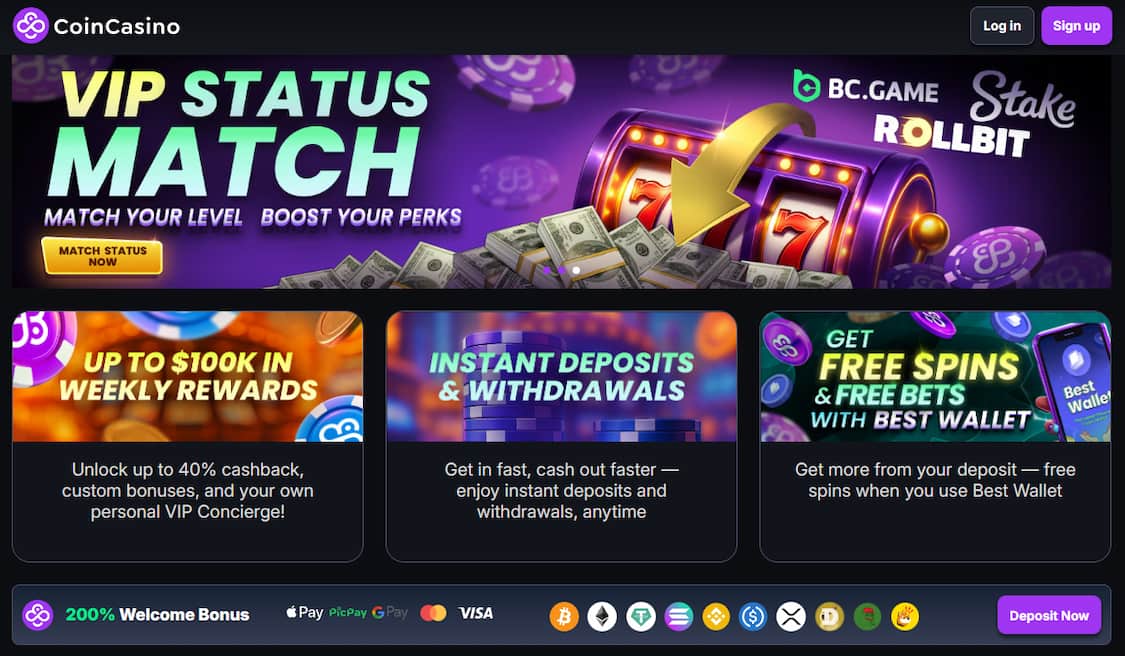 coincasino betting bonuser