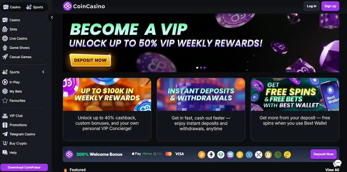 coincasino forside