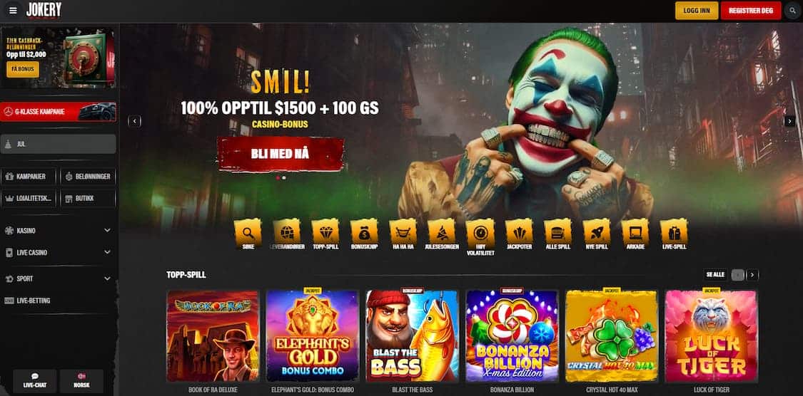 jokery casino forside