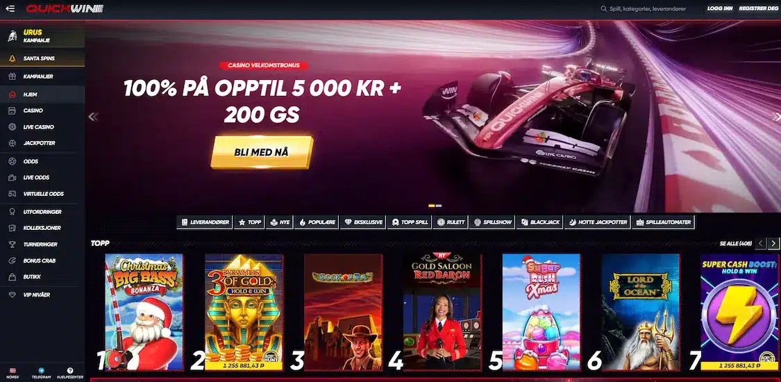 quickwin casino forside